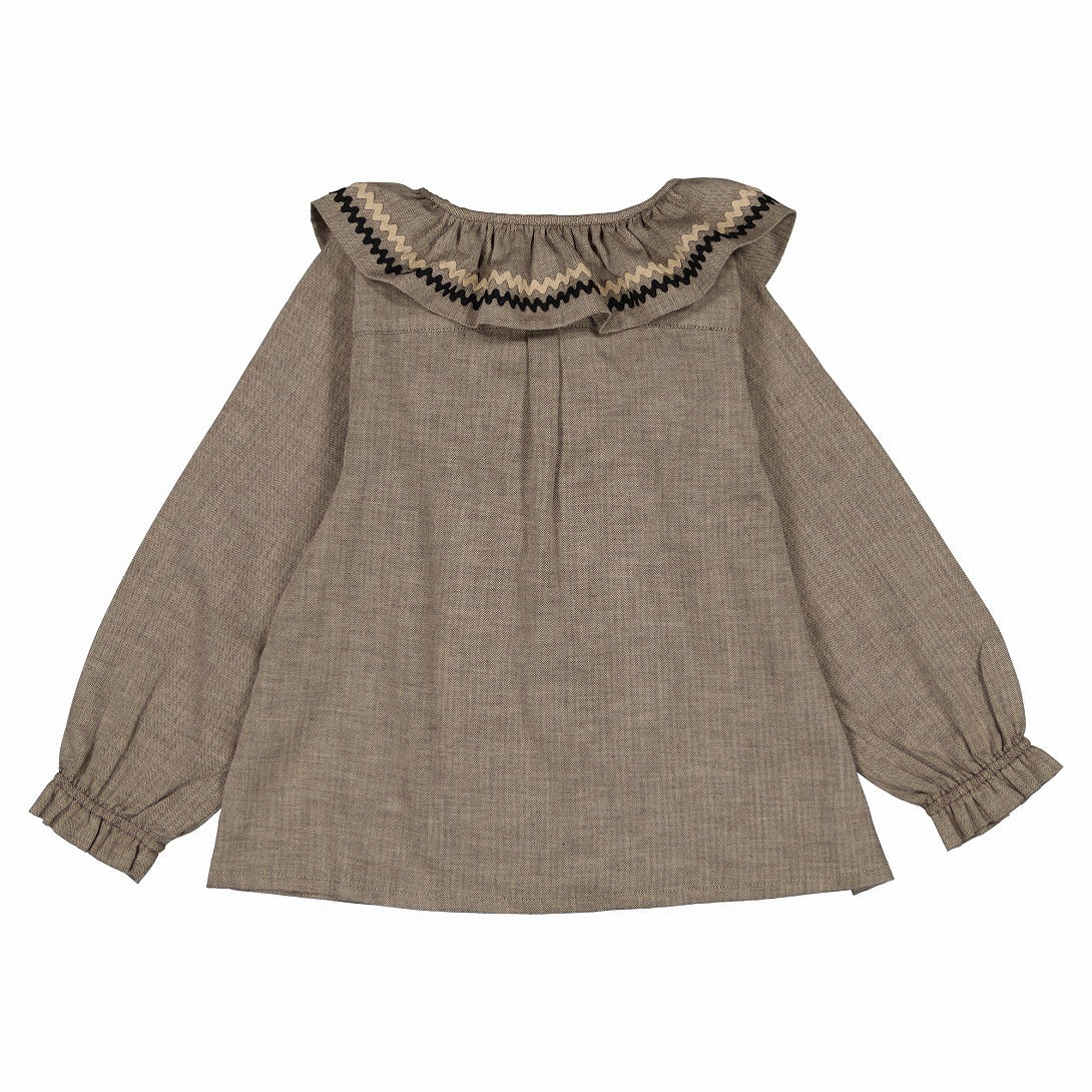 【Maison Marelle】blouse MAESTRIA taupe ブラウス 18m,24m,36m  | Coucoubebe/ククベベ