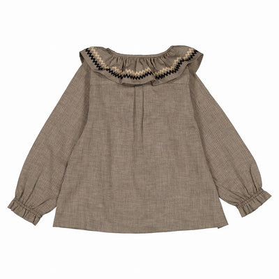 【Maison Marelle】blouse MAESTRIA taupe ブラウス 18m,24m,36m（Sub Image-3） | Coucoubebe/ククベベ