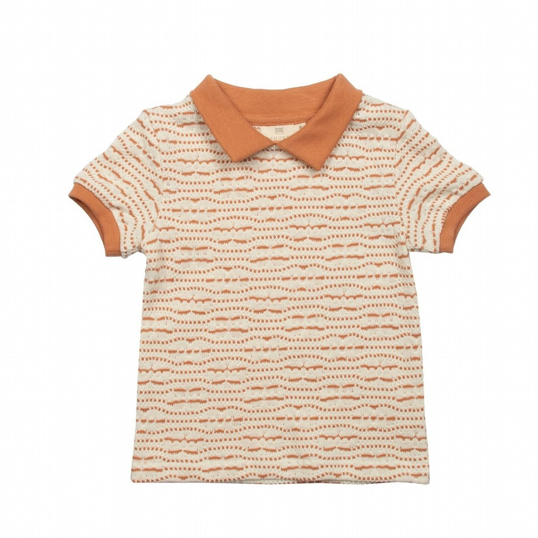 【SUUKY】【30%OFF】Jersey Jacquard Baby Polo 2Tones Pale ポロシャツ 9/12m,12/18m,18/24m  | Coucoubebe/ククベベ