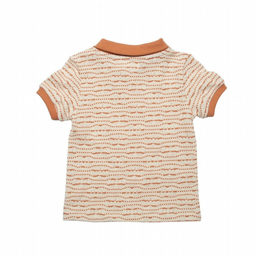 【SUUKY】【30%OFF】Jersey Jacquard Baby Polo 2Tones Pale ポロシャツ 9/12m,12/18m,18/24m  | Coucoubebe/ククベベ