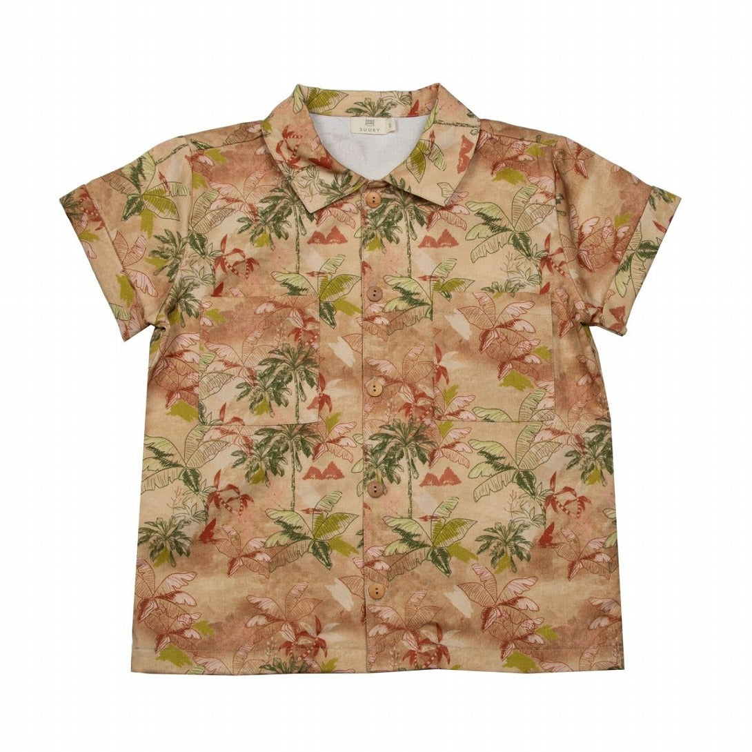 【SUUKY】【30%OFF】Damask Tropical Shirt Tropical Print 半袖シャツ 2y,4y,6y  | Coucoubebe/ククベベ