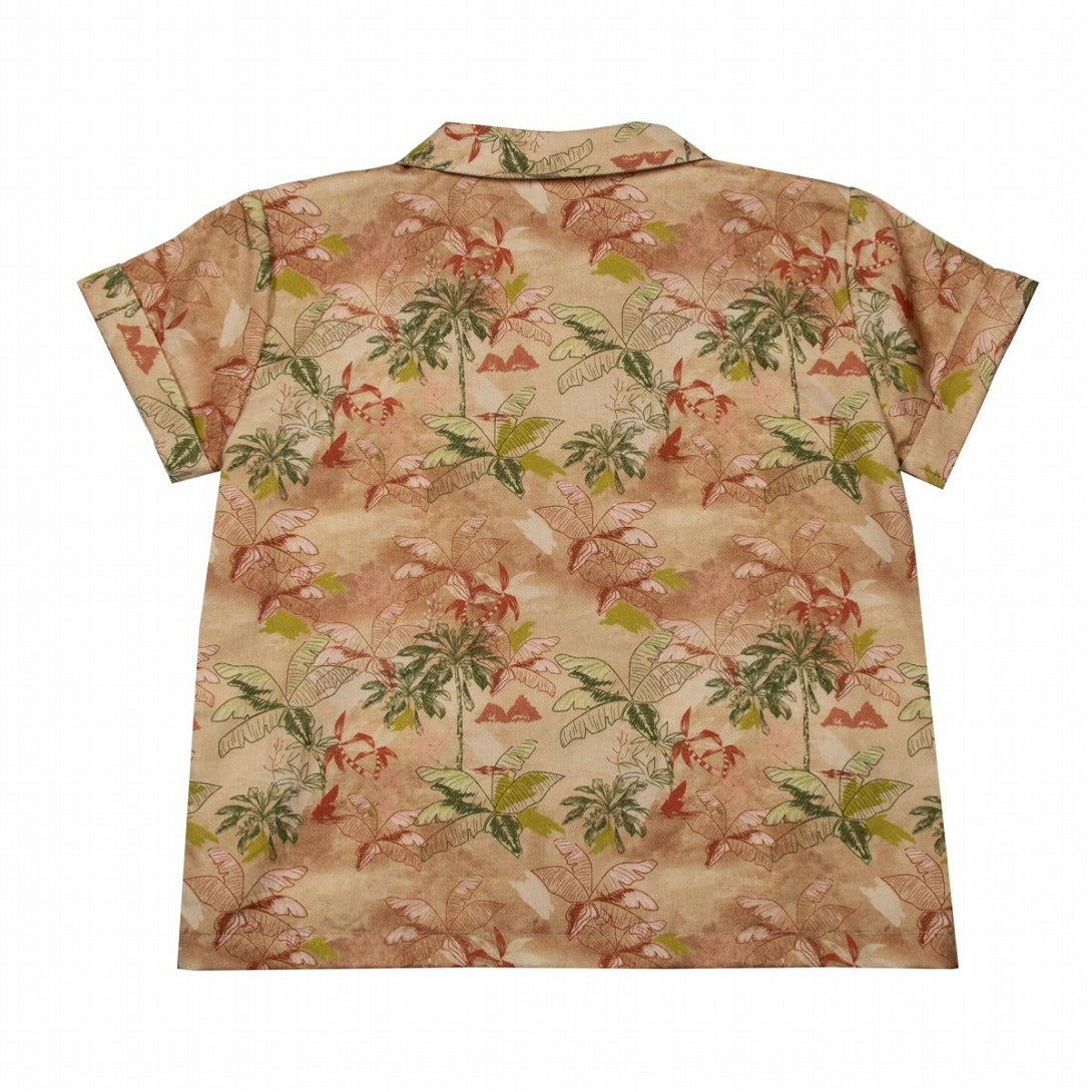 【SUUKY】【30%OFF】Damask Tropical Shirt Tropical Print 半袖シャツ 2y,4y,6y  | Coucoubebe/ククベベ