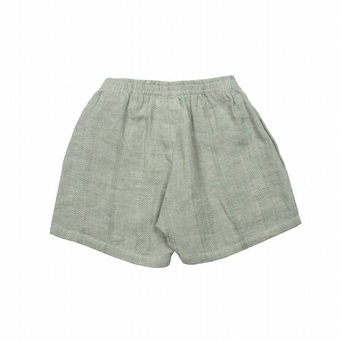 【SUUKY】【30%OFF】Textured Linen Long Shorts Green Linen ロングショーツ 2y,4y,6y  | Coucoubebe/ククベベ