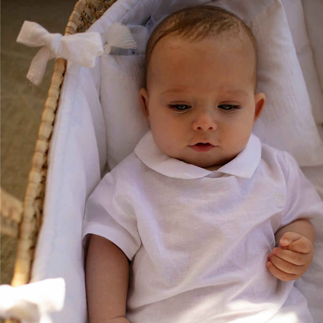 【SUUKY】【30%OFF】Lace Linen Baby Set Lace Linen Dove セットアップ 6/9m,9/12m  | Coucoubebe/ククベベ