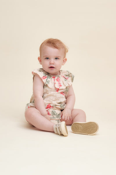 【garbo&friends】Grapes Pink Seersucker Collar Romper ロンパース 2-6m,6-12m（Sub Image-4） | Coucoubebe/ククベベ