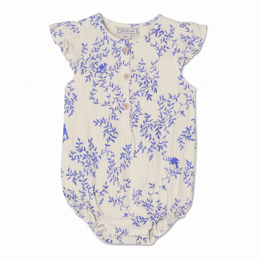 【garbo&friends】Jardim Muslin Frill Romper ロンパース 2-6m,6-12m  | Coucoubebe/ククベベ