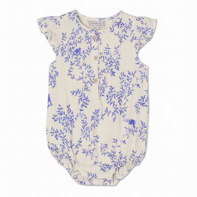 【garbo&friends】Jardim Muslin Frill Romper ロンパース 2-6m,6-12m（Sub Image-1） | Coucoubebe/ククベベ