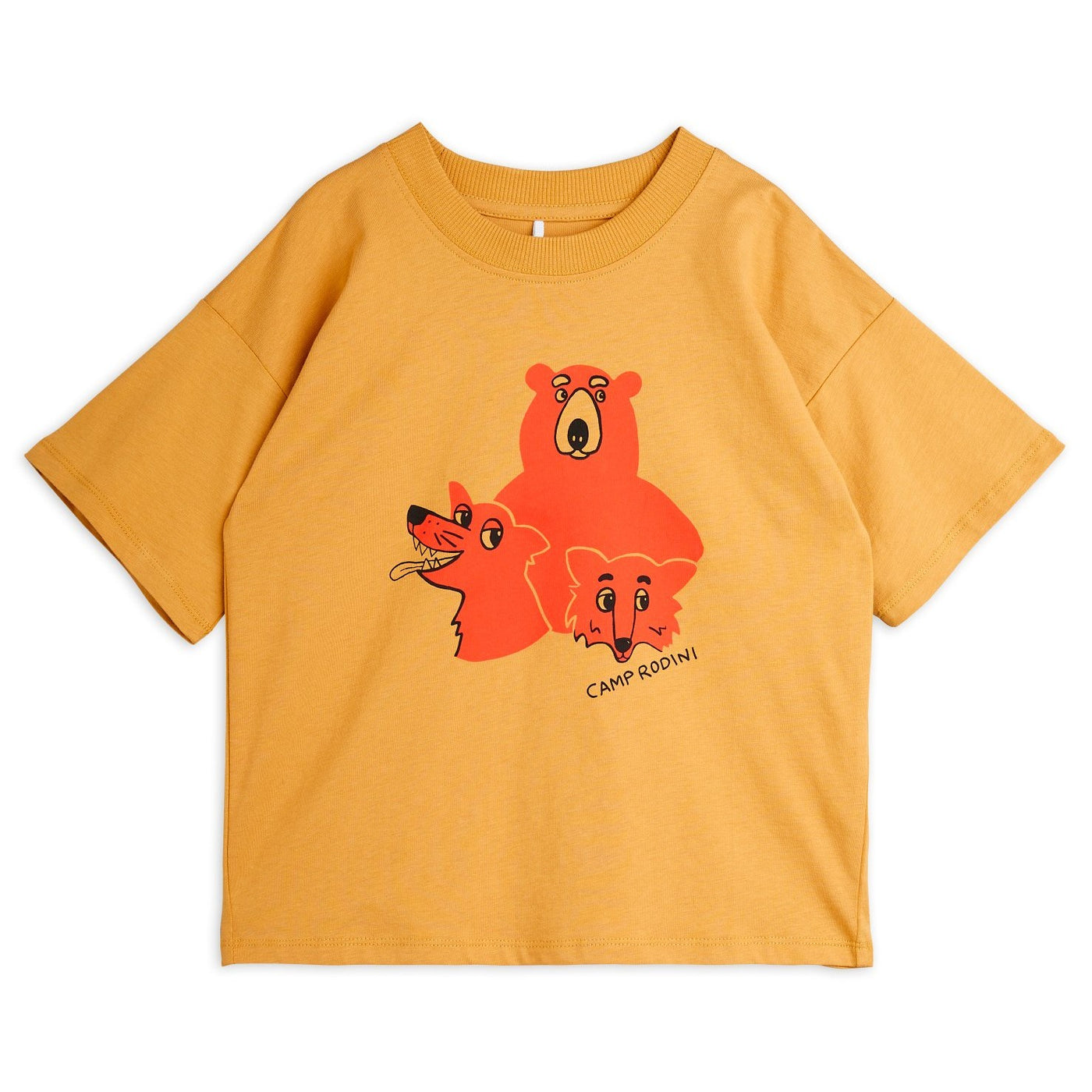 【mini rodini】Camp Rodini sp ss tee Beige 半袖Tシャツ 80/86,92/98,104/110,116/122  | Coucoubebe/ククベベ