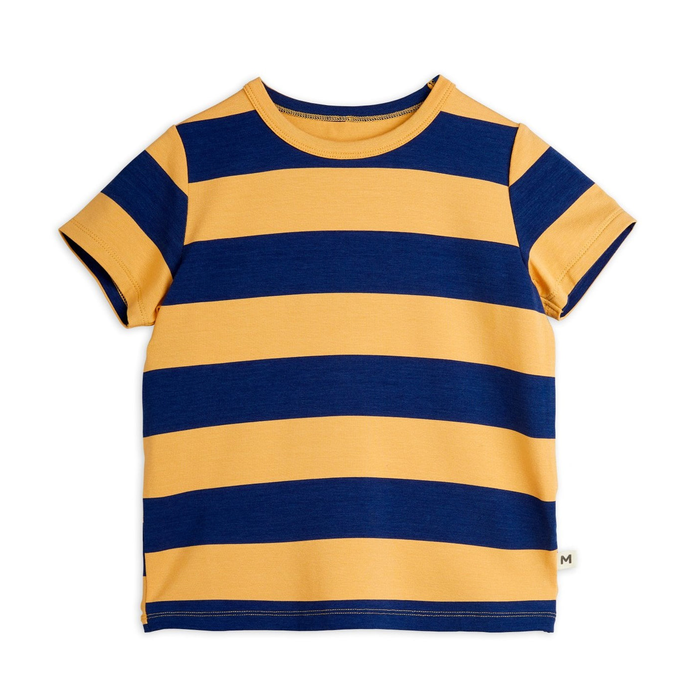 【mini rodini】Block stripe ss tee Beige 半袖Tシャツ 80/86,92/98,104/110,116/122  | Coucoubebe/ククベベ