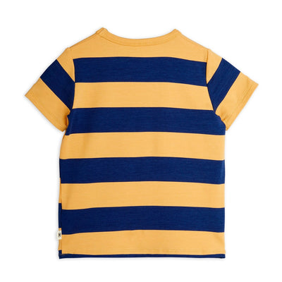 【mini rodini】Block stripe ss tee Beige 半袖Tシャツ 80/86,92/98,104/110,116/122（Sub Image-2） | Coucoubebe/ククベベ