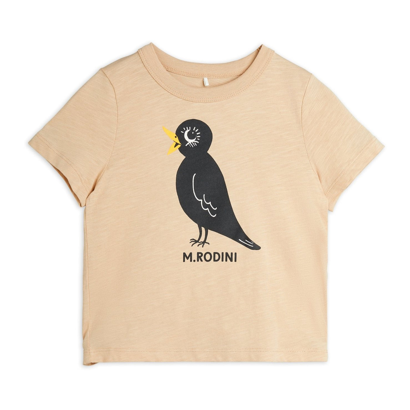 【mini rodini】Blackbird sp ss tee Beige 半袖Tシャツ 80/86,92/98,104/110,116/122  | Coucoubebe/ククベベ