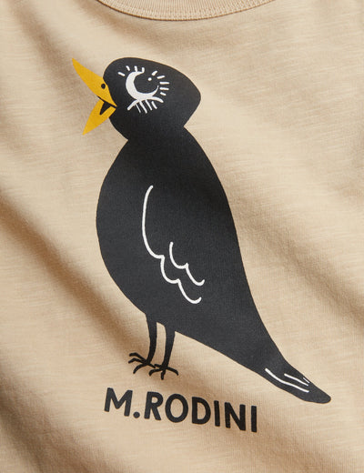 【mini rodini】Blackbird sp ss tee Beige 半袖Tシャツ 80/86,92/98,104/110,116/122（Sub Image-3） | Coucoubebe/ククベベ