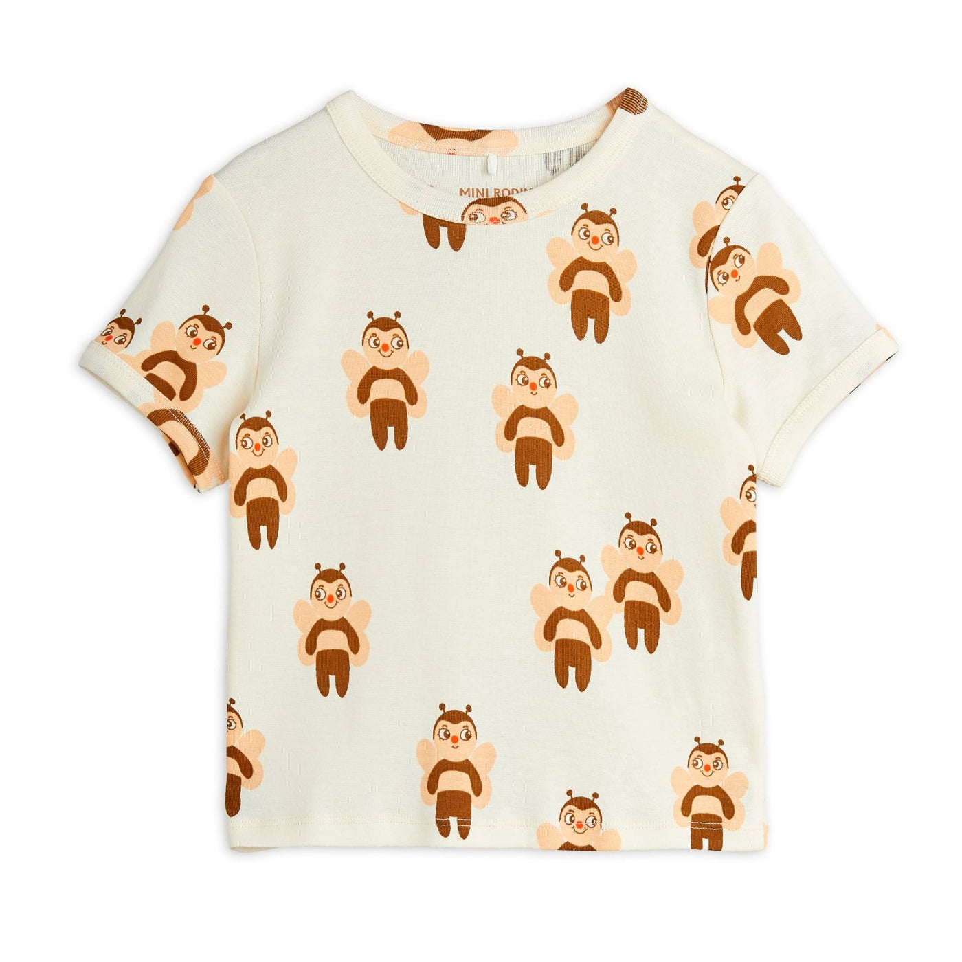 【mini rodini】Bees aop ss tee Offwhite 半袖Tシャツ 80/86,92/98,104/110  | Coucoubebe/ククベベ