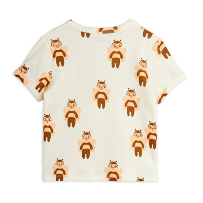 【mini rodini】Bees aop ss tee Offwhite 半袖Tシャツ 80/86,92/98,104/110（Sub Image-2） | Coucoubebe/ククベベ