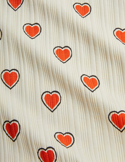 【mini rodini】Outlined hearts aop baby set Offwhite ベビー服セット 68/74,80/86（Sub Image-4） | Coucoubebe/ククベベ