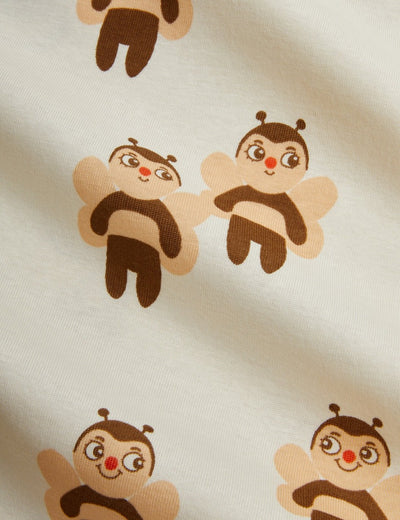 【mini rodini】Bees aop nb baby set Offwhite ベビー服セット 62,68（Sub Image-4） | Coucoubebe/ククベベ
