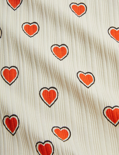 【mini rodini】Outlined hearts aop ss dress Offwhite ワンピース 80/86,92/98,104/110（Sub Image-4） | Coucoubebe/ククベベ