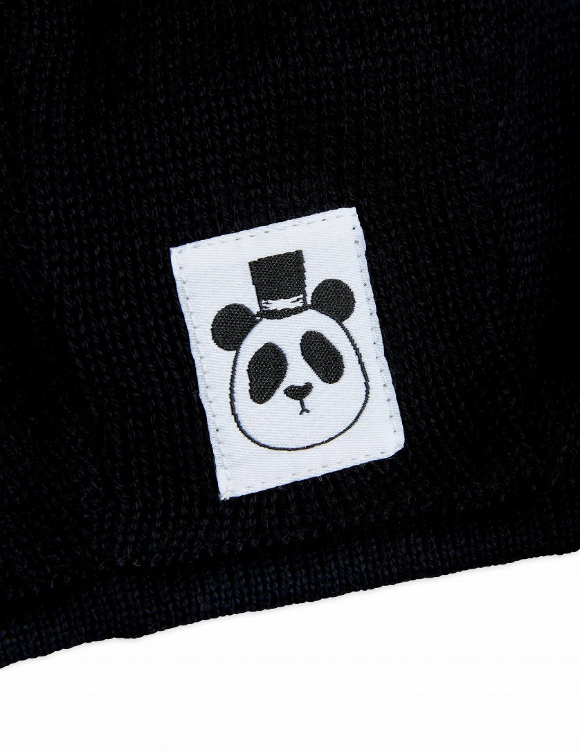 【mini rodini】Fine knit baby hat Black 帽子 36/38,40/42  | Coucoubebe/ククベベ