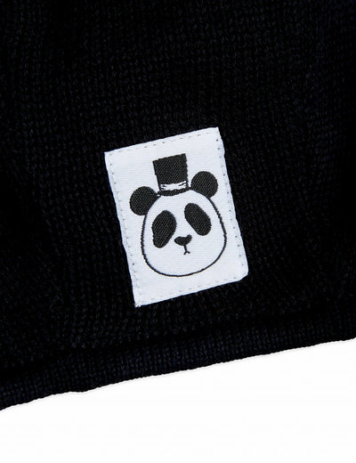 【mini rodini】Fine knit baby hat Black 帽子 36/38,40/42（Sub Image-4） | Coucoubebe/ククベベ