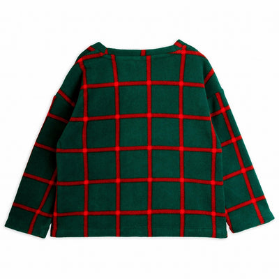 【mini rodini】Plaid aop fleece ls top Green 長袖Tシャツ 80/86,92/98,104/110,116/122（Sub Image-2） | Coucoubebe/ククベベ