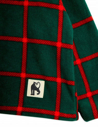 【mini rodini】Plaid aop fleece ls top Green 長袖Tシャツ 80/86,92/98,104/110,116/122（Sub Image-3） | Coucoubebe/ククベベ