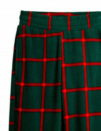 【mini rodini】Plaid aop fleece trousers Green パンツ 80/86,92/98,104/110,116/122（Sub Image-3） | Coucoubebe/ククベベ