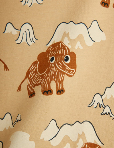 【mini rodini】Mammoth aop ss tee Beige 半袖Tシャツ 80/86,92/98,104/110（Sub Image-3） | Coucoubebe/ククベベ