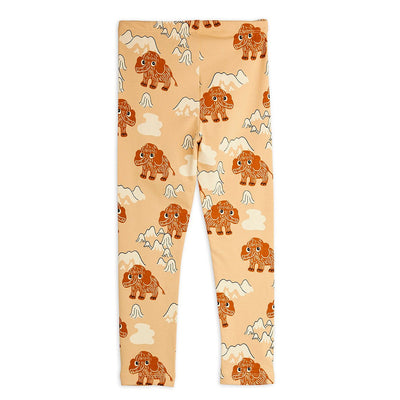 【mini rodini】Mammoth aop leggings Beige レギンス 80/86,92/98,104/110（Sub Image-2） | Coucoubebe/ククベベ