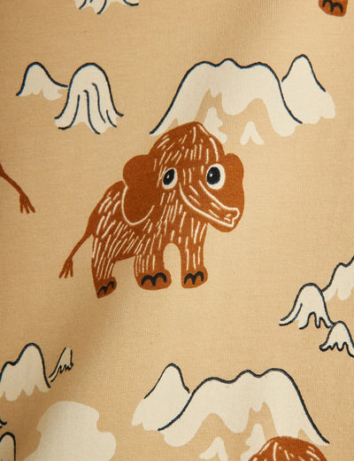 【mini rodini】Mammoth aop leggings Beige レギンス 80/86,92/98,104/110（Sub Image-3） | Coucoubebe/ククベベ