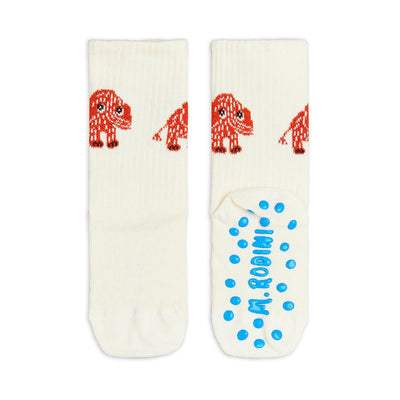 【mini rodini】Mammoth 1-pack anti-slip socks White 靴下 16/19,20/23,24/27（Sub Image-2） | Coucoubebe/ククベベ