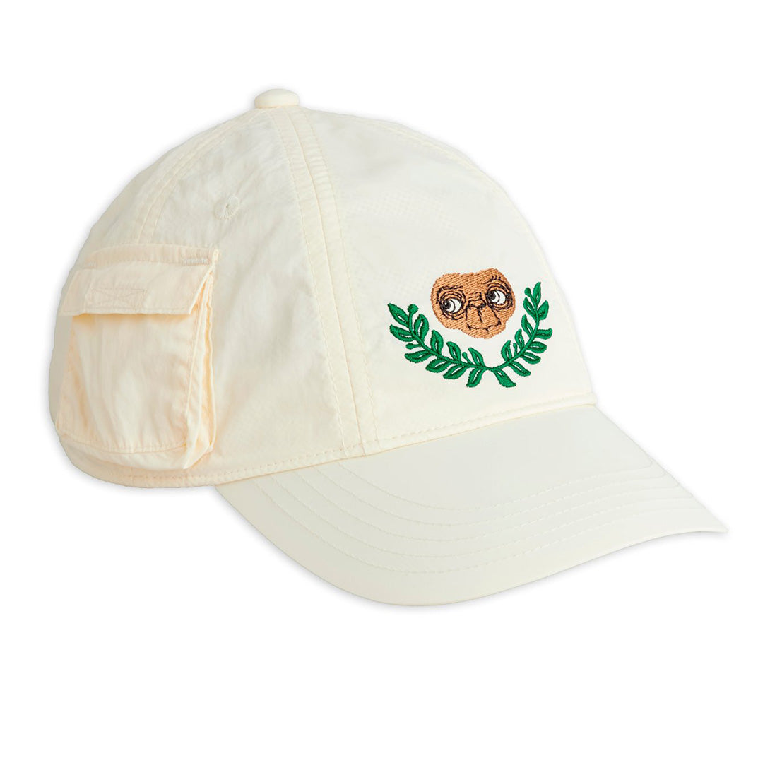 【mini rodini】E.T emb nylon pocket cap Offwhite 帽子 48/50,52/54  | Coucoubebe/ククベベ