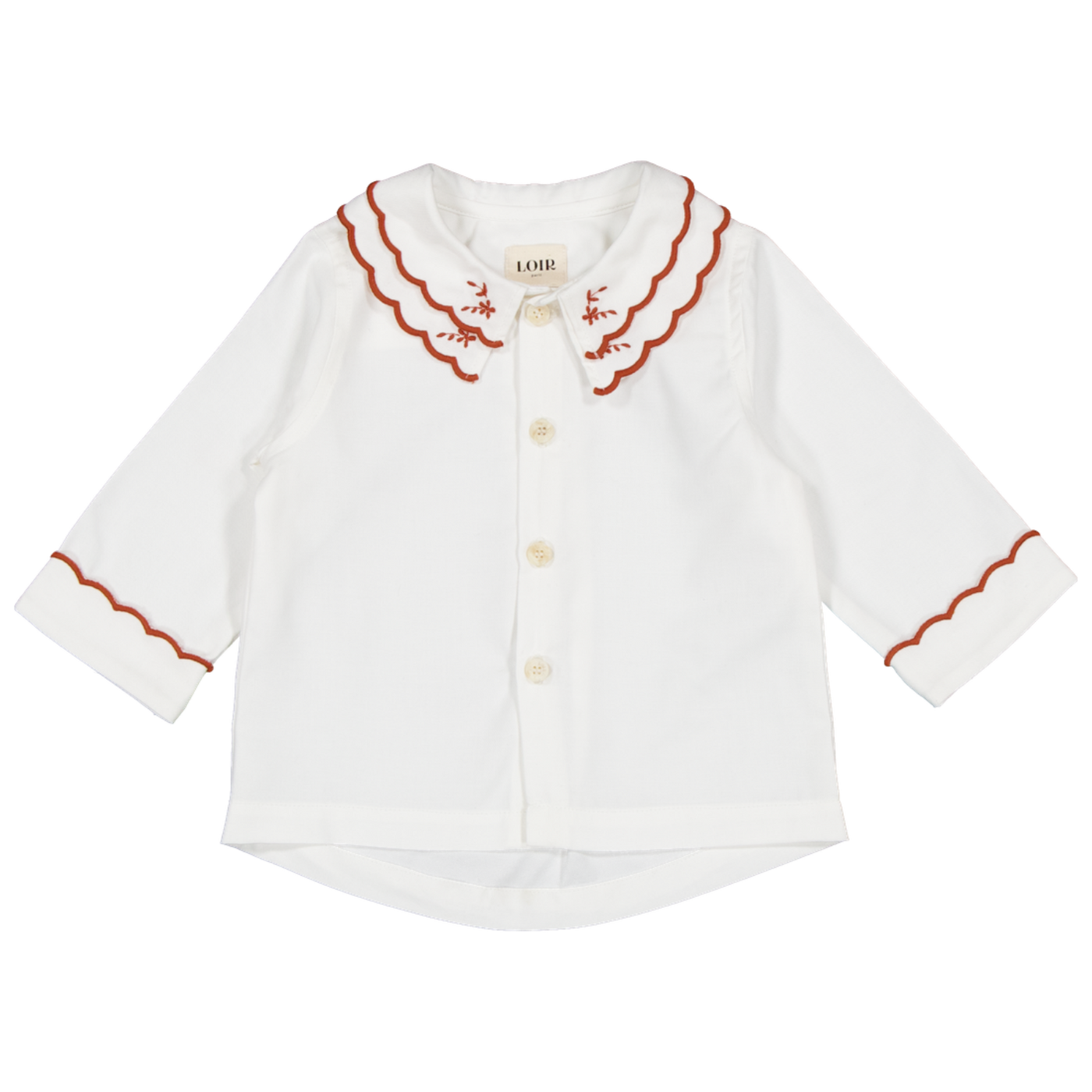 【LOIR Paris】【予約販売】Chemise PIA WHITE TWILL COTTON シャツ 12m,18m,24m,36m  | Coucoubebe/ククベベ
