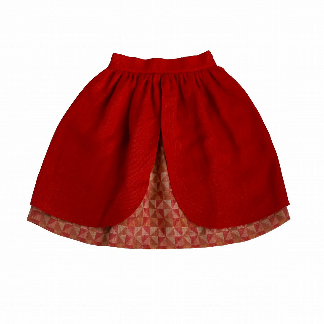 【Kalinka】【予約販売】Bree Linen Skirt Fiery Red スカート 2y,4y  | Coucoubebe/ククベベ