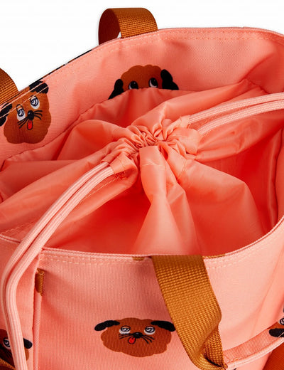 【mini rodini】Doggies aop complimentary bag Pink バッグ（Sub Image-4） | Coucoubebe/ククベベ