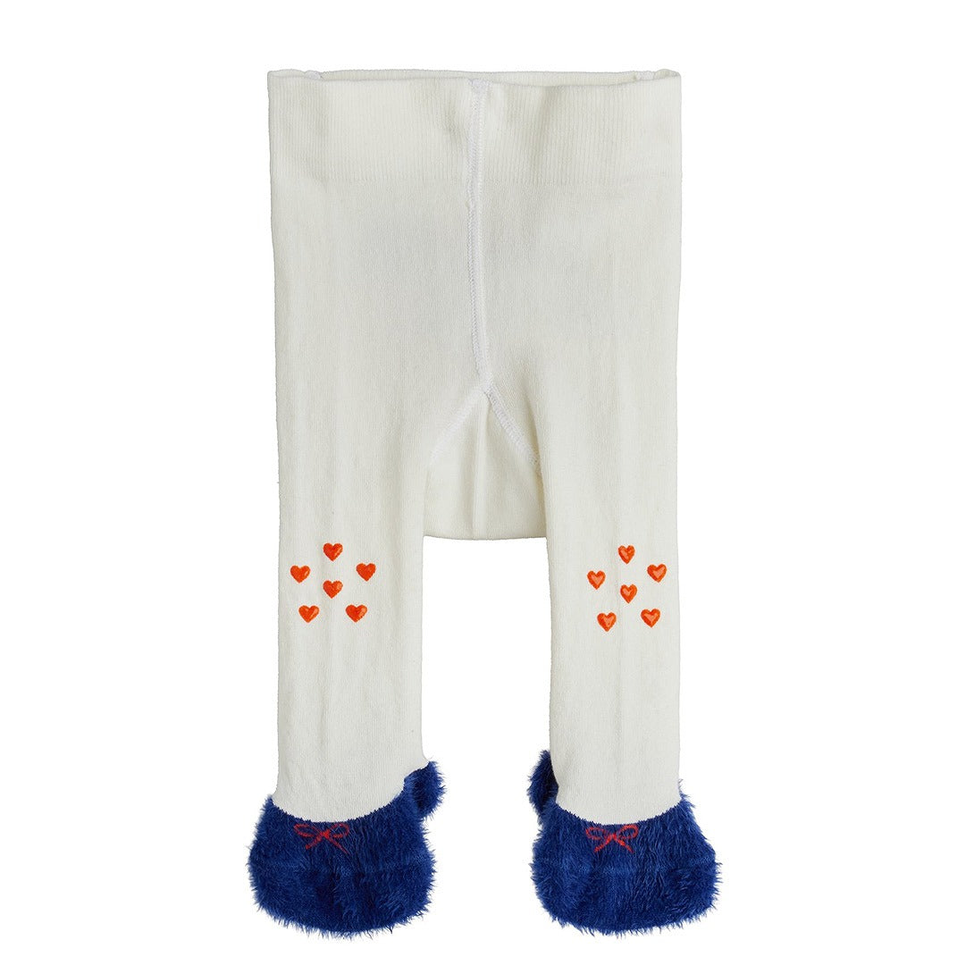 【mini rodini】Doggie anti-slip baby tights Offwhite タイツ 56/62,68/74  | Coucoubebe/ククベベ