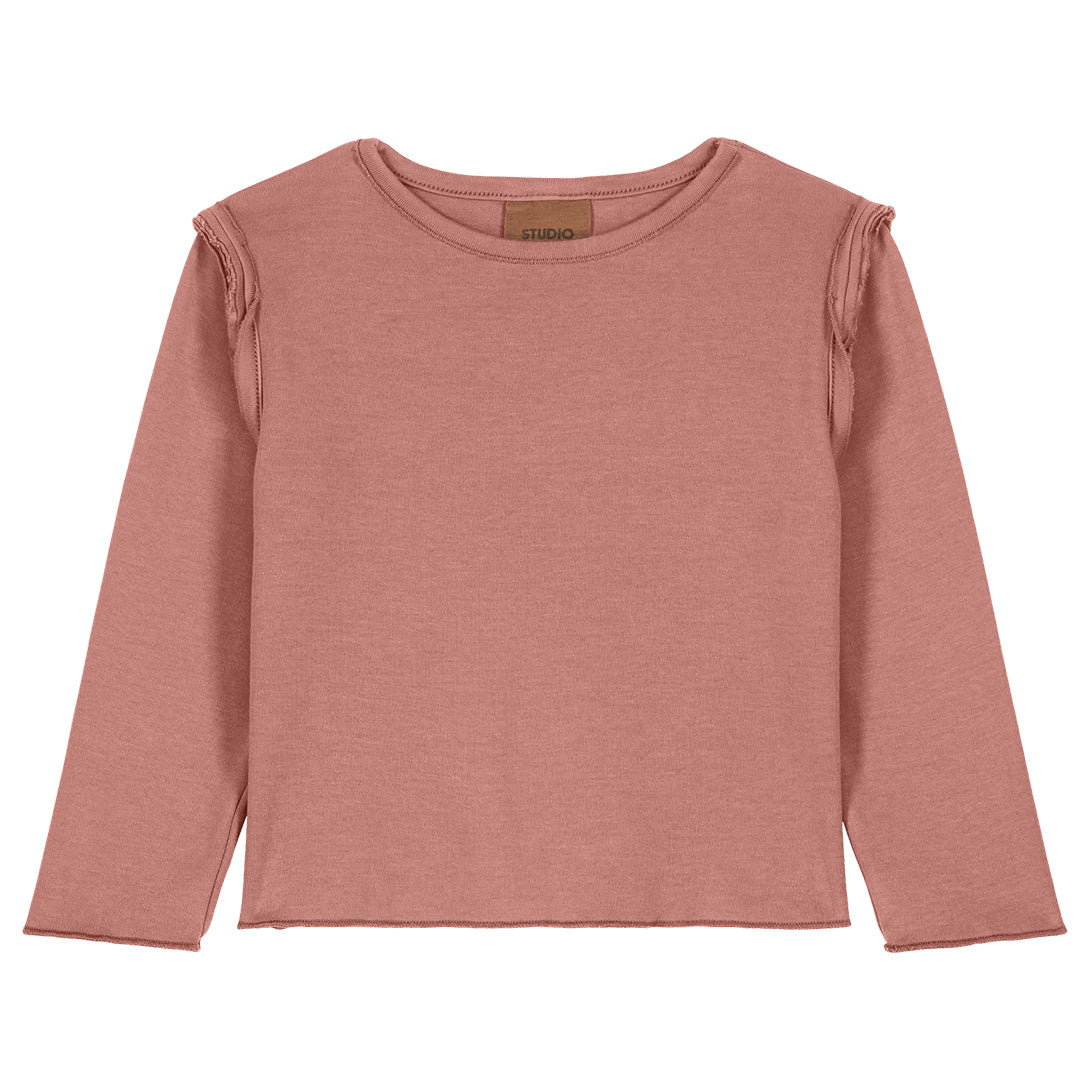 【STUDIO BOHEME】【9月上旬発送】LALA T-SHIRT ROSEWOOD Tシャツ 12m,18m,24m  | Coucoubebe/ククベベ