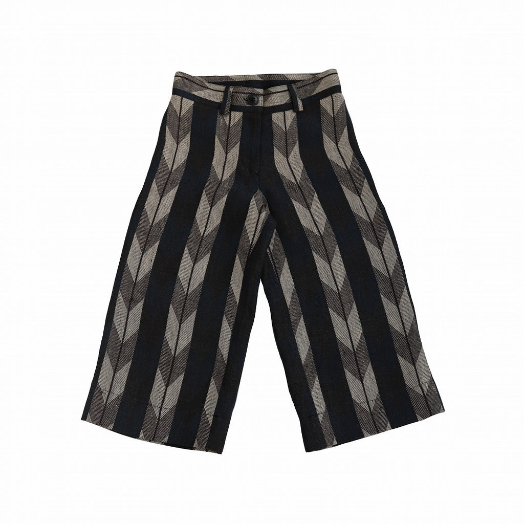 ※おってぃ※ Charbon シャルポン パンツのみ Kalinka】Nikabrik Linen Pants Grey Chevron パンツ 2y,4y