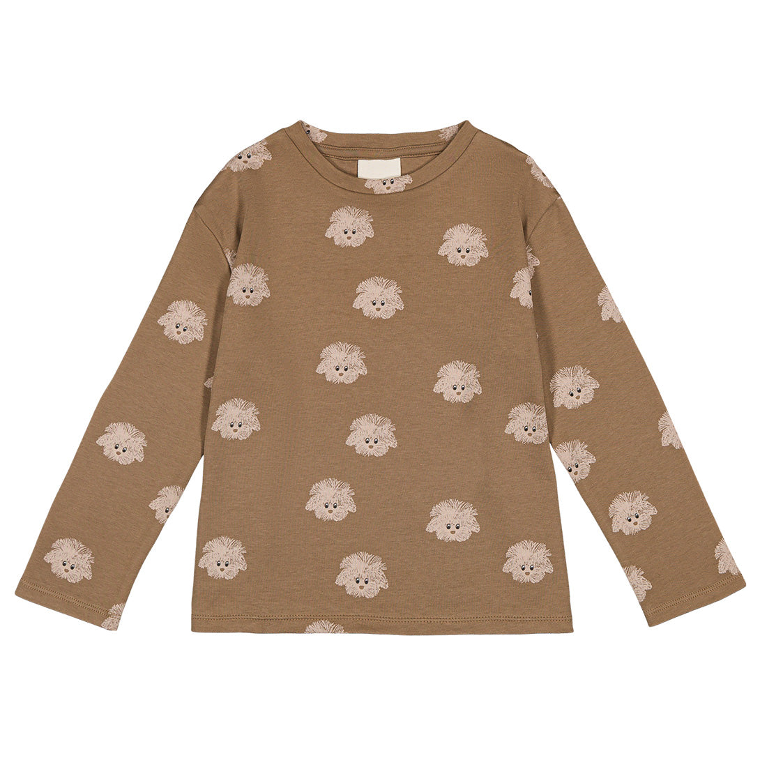 【STUDIO BOHEME】【9月上旬発送】ESSENTIAL T-SHIRT MOCHA/DOGS Tシャツ 12m,18m,24m,36m,4y  | Coucoubebe/ククベベ