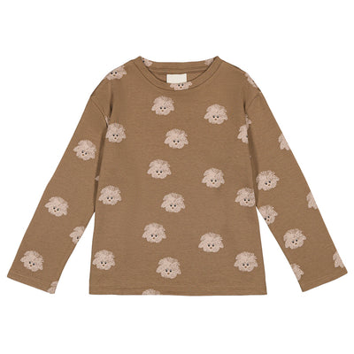【STUDIO BOHEME】【9月上旬発送】ESSENTIAL T-SHIRT MOCHA/DOGS Tシャツ 12m,18m,24m,36m,4y（Sub Image-1） | Coucoubebe/ククベベ