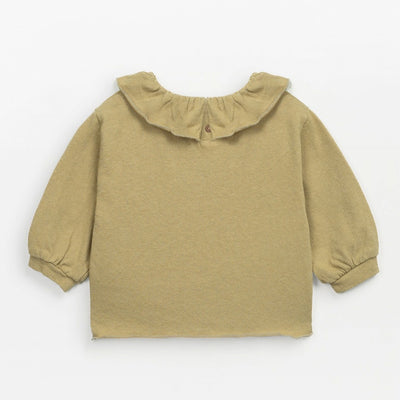 【PLAY UP】【40%OFF】Ribbed jersey knit T-shirt khaki yellow 長袖Tシャツ 12m,18m,24m,36m（Sub Image-2） | Coucoubebe/ククベベ