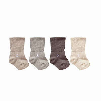 【STUCKIES】Newborn Gift Set 4 pairs Doe 靴下４足セット 0-3M（Sub Image-2） | Coucoubebe/ククベベ