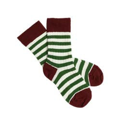 【FUB】CLASSIC STRIPE SOCKS cranberry/forest 靴下 19-21,22-24,25-28  | Coucoubebe/ククベベ