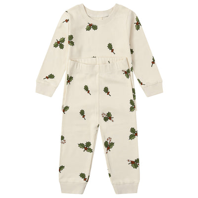 【organic zoo】Christmas Holly Pyjamas パジャマ 1-2Y,2-3Y,3-4Y,4-5Y（Sub Image-2） | Coucoubebe/ククベベ