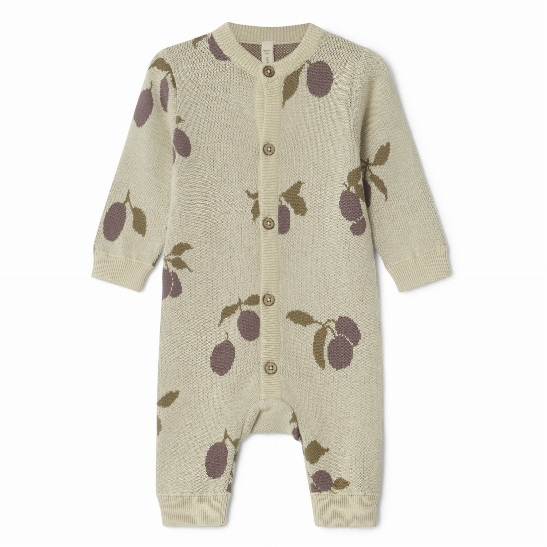 【garbo&friends】Prune Beige Knitted Onesie ロンパース 0-2m,2-6m,6-12m  | Coucoubebe/ククベベ