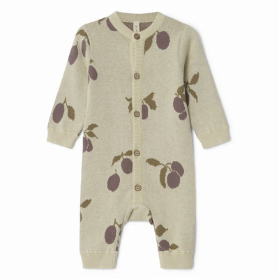 【garbo&friends】Prune Beige Knitted Onesie ロンパース 0-2m,2-6m,6-12m（Sub Image-1） | Coucoubebe/ククベベ