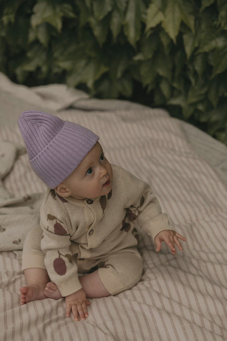 【garbo&friends】Prune Beige Knitted Onesie ロンパース 0-2m,2-6m,6-12m  | Coucoubebe/ククベベ