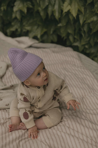 【garbo&friends】Prune Beige Knitted Onesie ロンパース 0-2m,2-6m,6-12m（Sub Image-4） | Coucoubebe/ククベベ