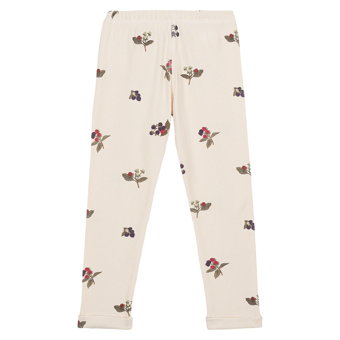 【STUDIO BOHEME】【9月上旬発送】ROM POM LEGGINGS ECRU/BLACKBERRIES レギンス 6m,12m,18m,24m,36m,4y  | Coucoubebe/ククベベ