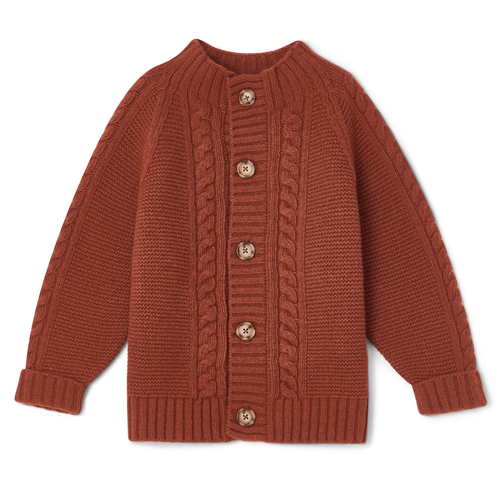 【40%OFF】Knitted Cardigan Rust カーディガン 1-2y,3-4y,5-6y