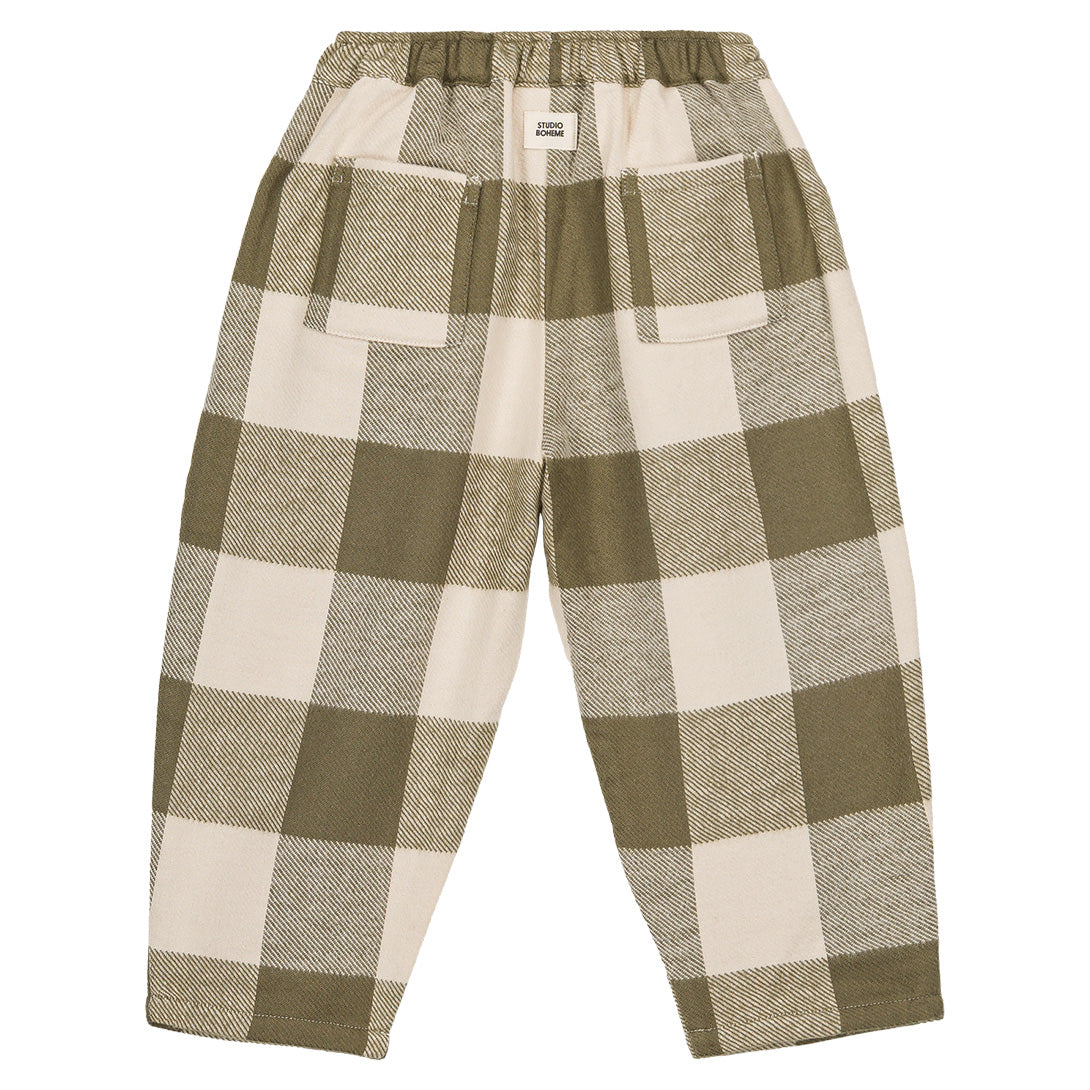 【STUDIO BOHEME】CARROT PANTS KAKI GINGHAM パンツ 12m,18m,24m,36m,4y  | Coucoubebe/ククベベ